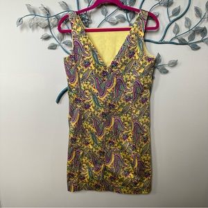 Lauren Ralph Lauren yellow paisley dress Sz 6
